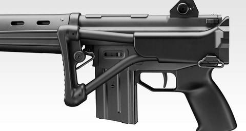 89式小銃（空挺用）　ガスガン 陸自第1空挺団採用の「89式5.56mm小銃〈折曲銃床型〉」再現ガスブロ