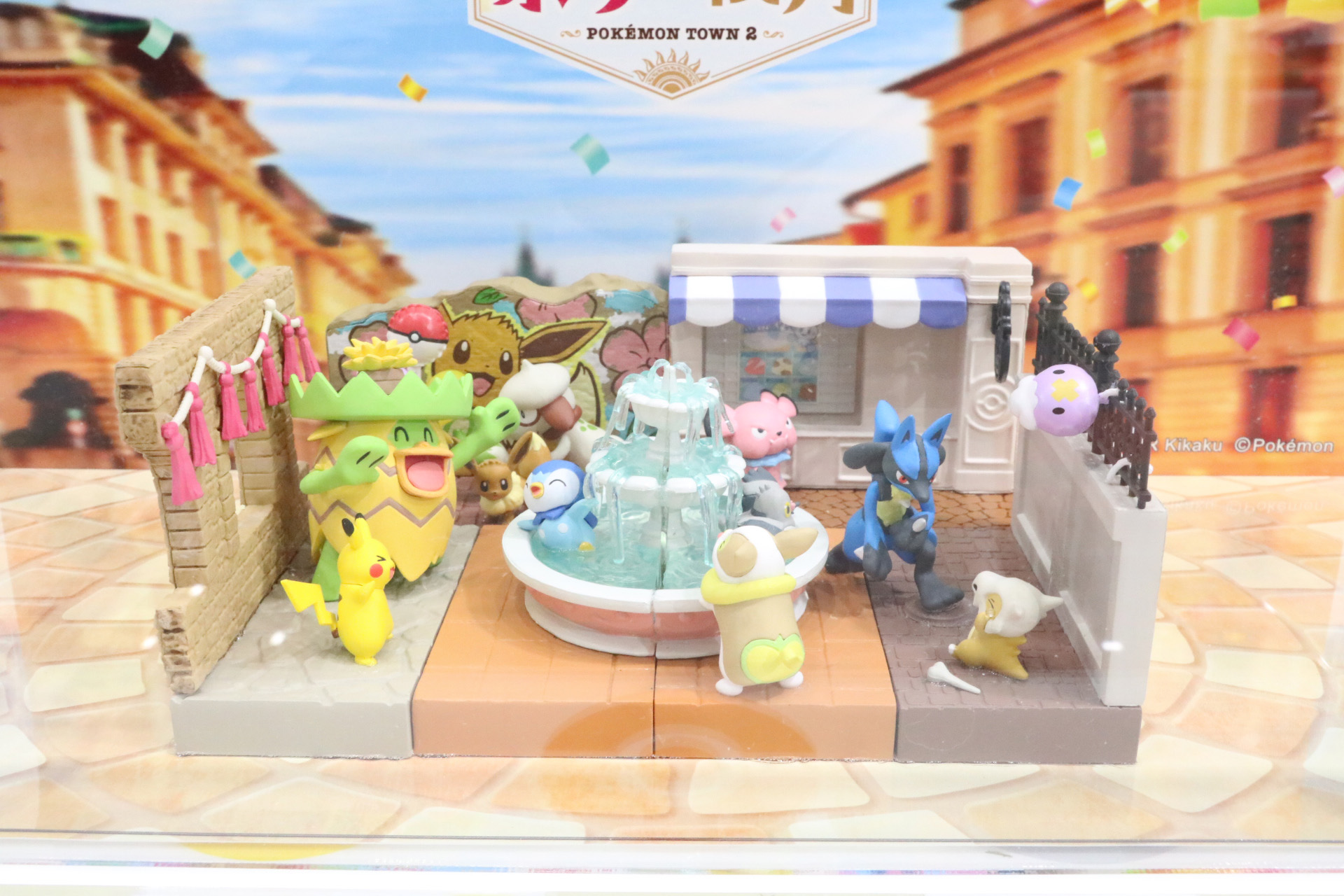 集めることでポケモンたちがいる街角が表現できる「ポケットモンスター ポケモンの街2 祭りの街角」