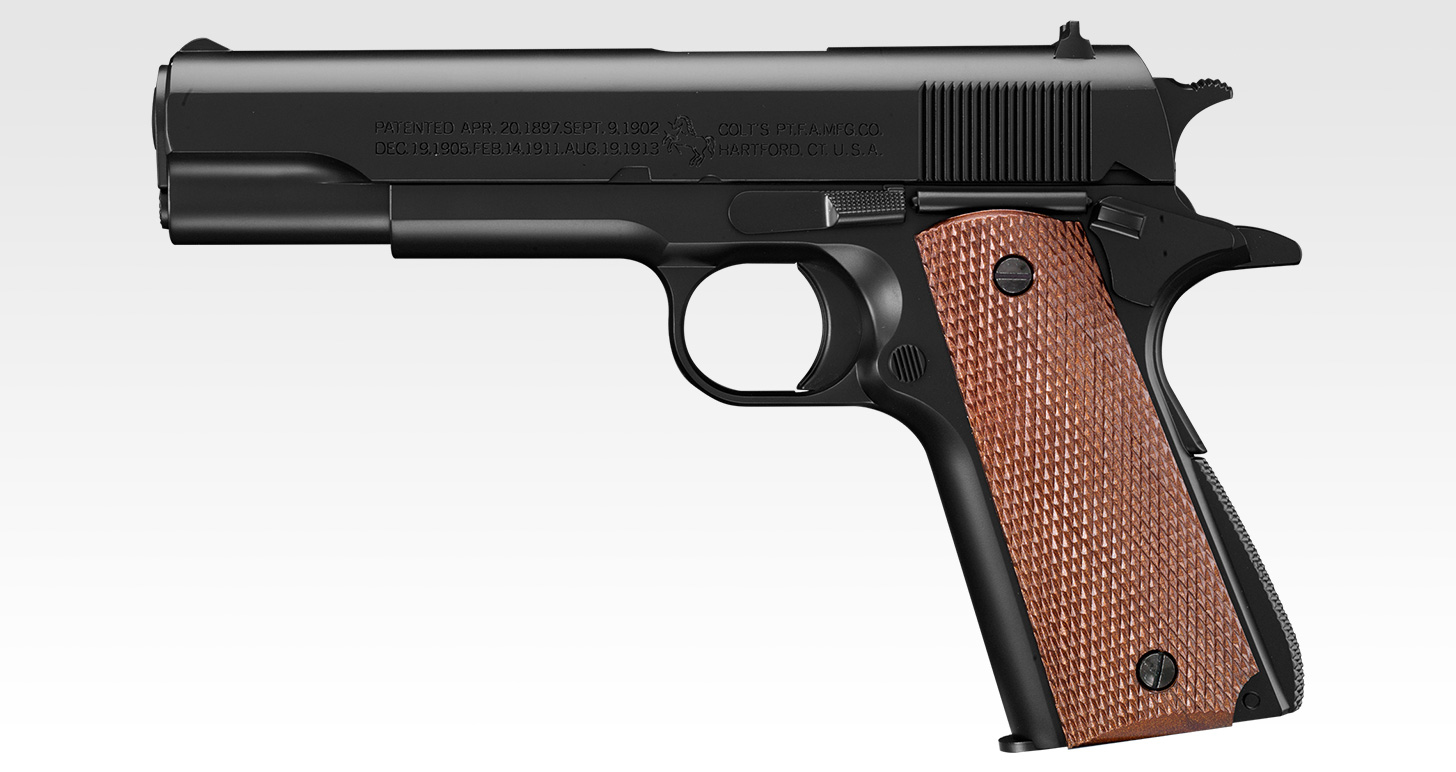 エアーコッキングガン「コルト M1911A1ガバメント【ハイグレード/ホップアップ】」。2002年3月発売。価格は3,850円(税込)