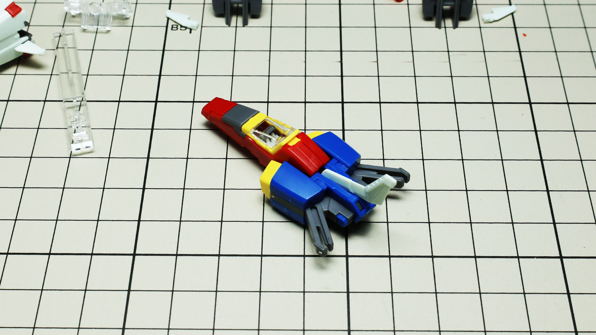 左右のエンジンブロックを組みます（写真は片側のみ）