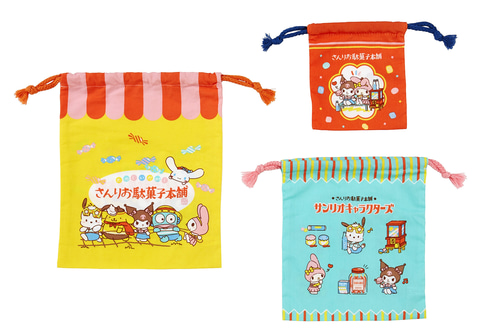 サンリオキャラクターがレトロな駄菓子屋さんテイストで登場