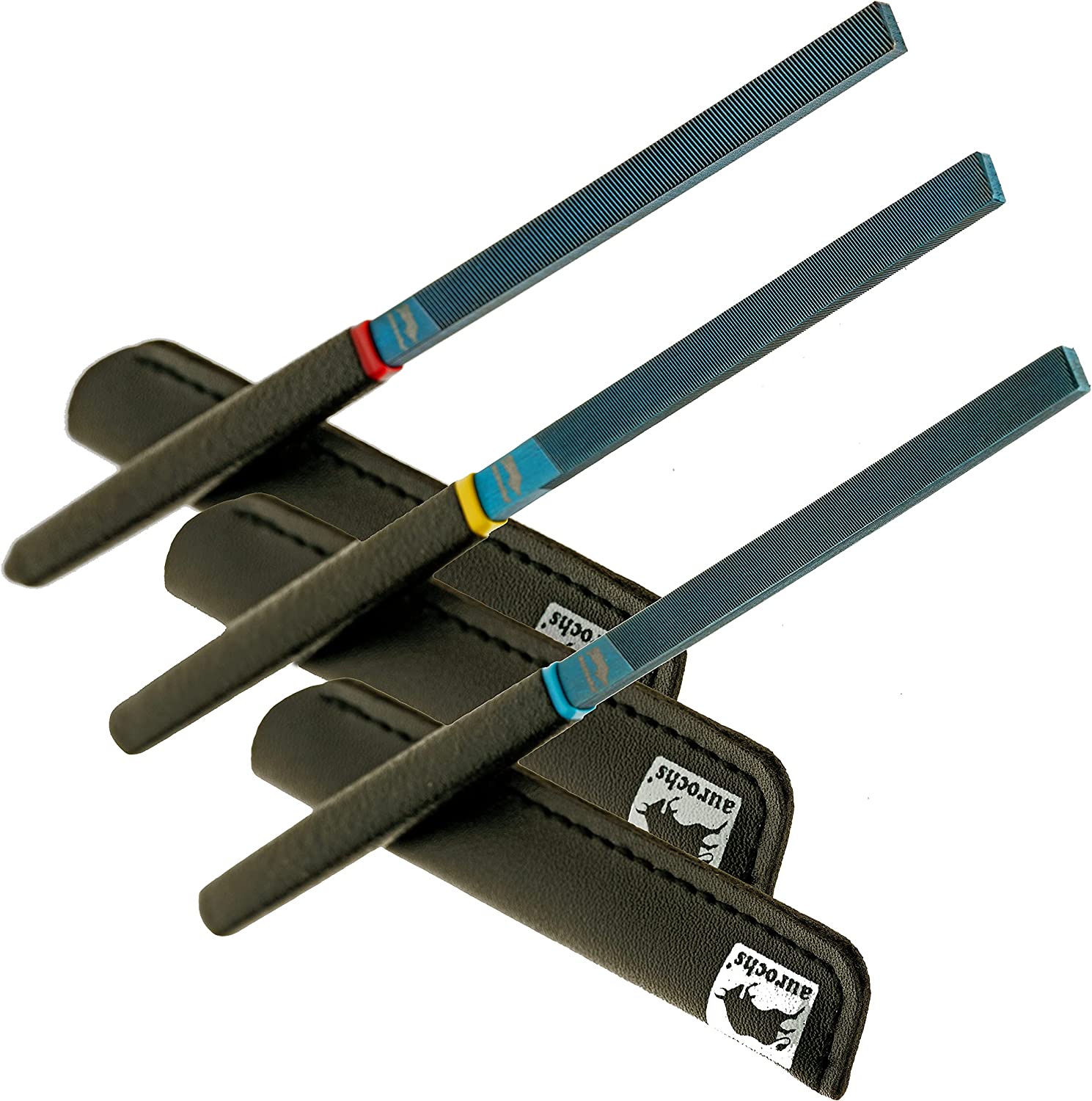 aurochs 極削り鉄 ヤスリ 平形 単目 中目 細目 油目 金属 やすり３種セット（細）