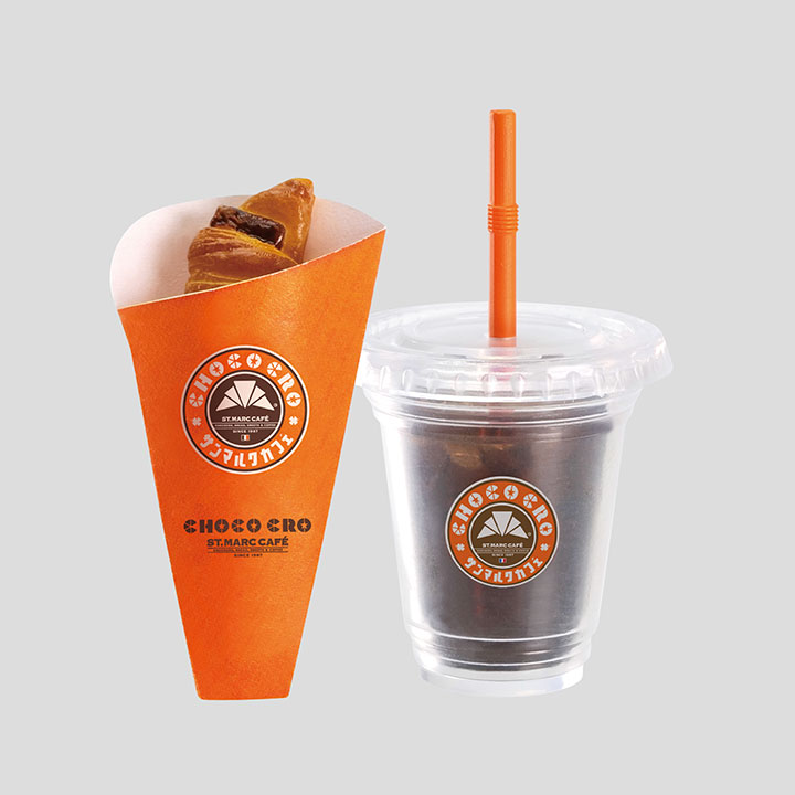 アイスコーヒー&チョコクロ