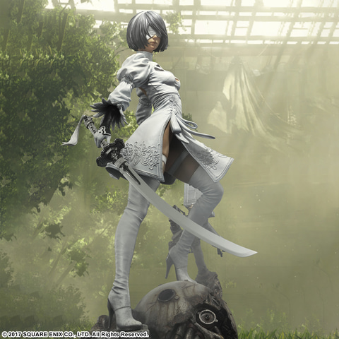 鋭い視線を向ける2P！ 「ニーア オートマタ 1/4スケール 2P」が12月に