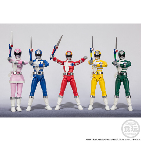5人の戦士が勢揃い！ 食玩「SHODO SUPER 電子戦隊デンジマン」が