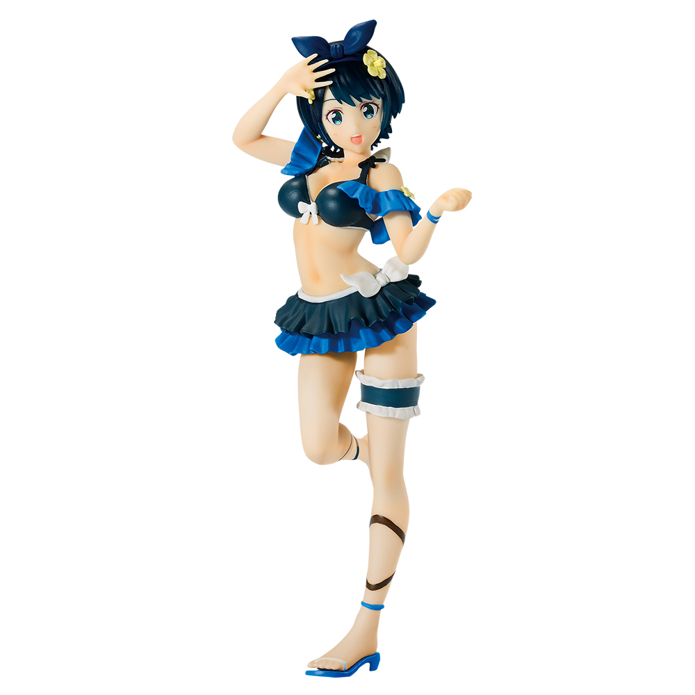 一番くじオリジナル衣装の水着姿で立体化された更科瑠夏のフィギュア。サイズは約17cm
