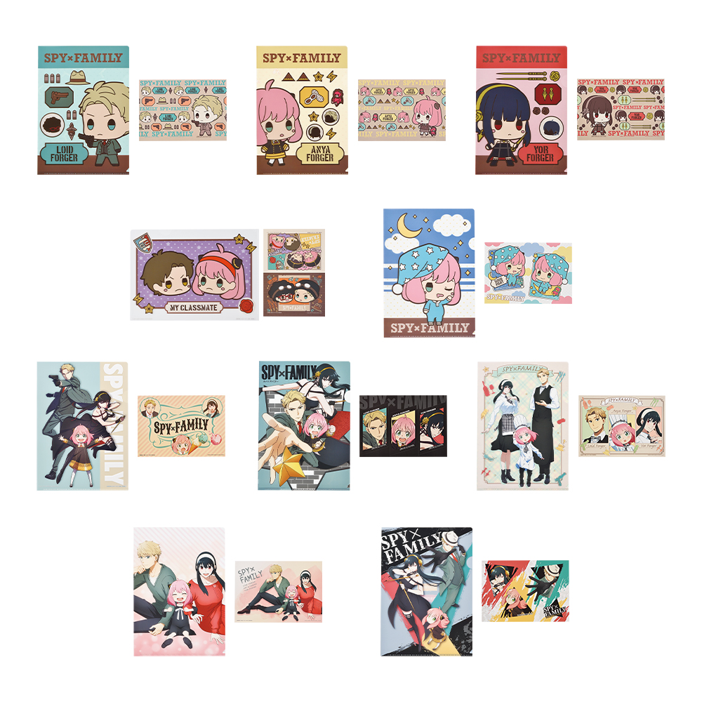 F賞:クリアファイル＆ステッカー 選べる全10種