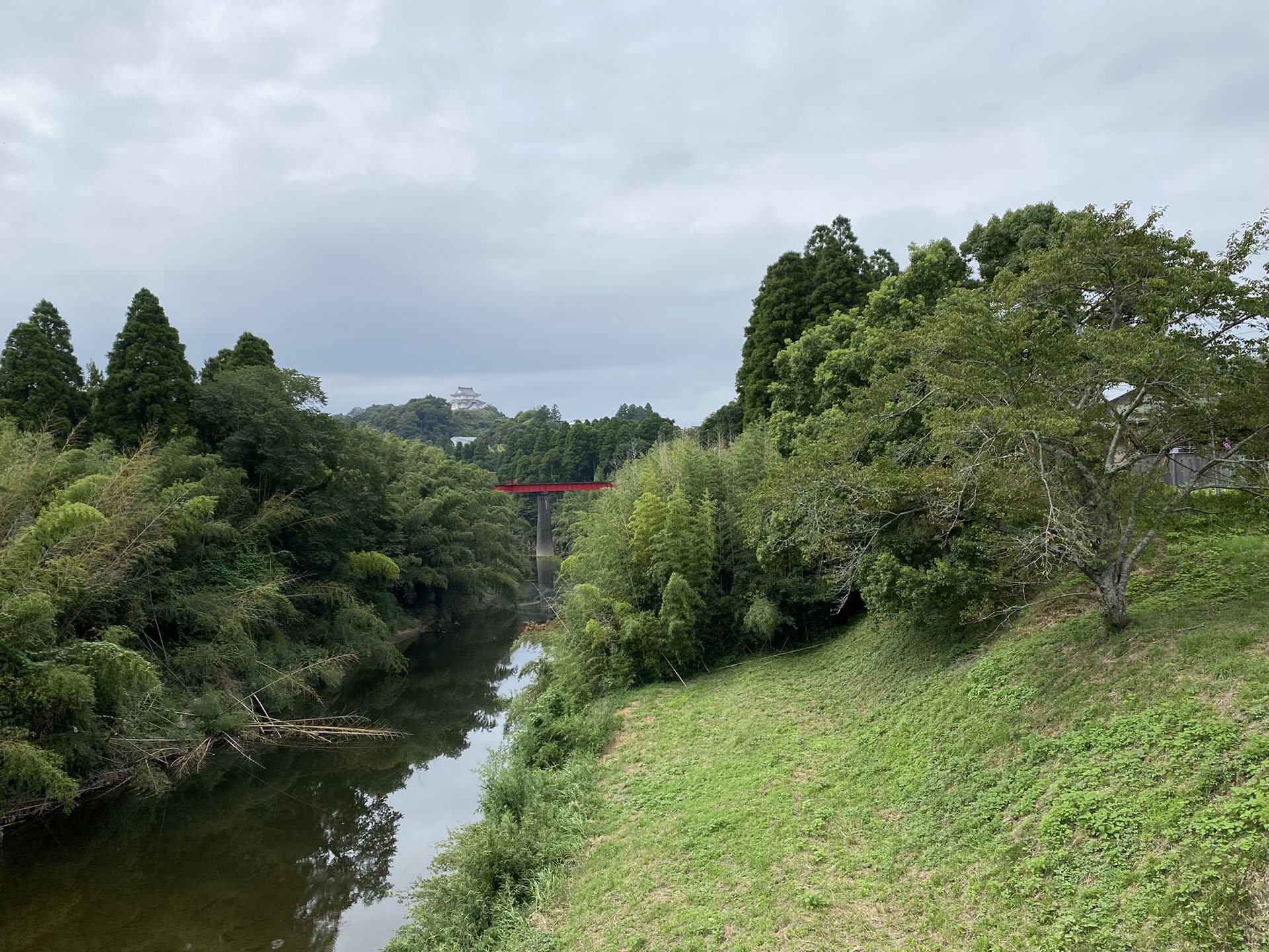 リビングトレインをカメラの前に置くと奥の風景にピントが合わなくなってしまう