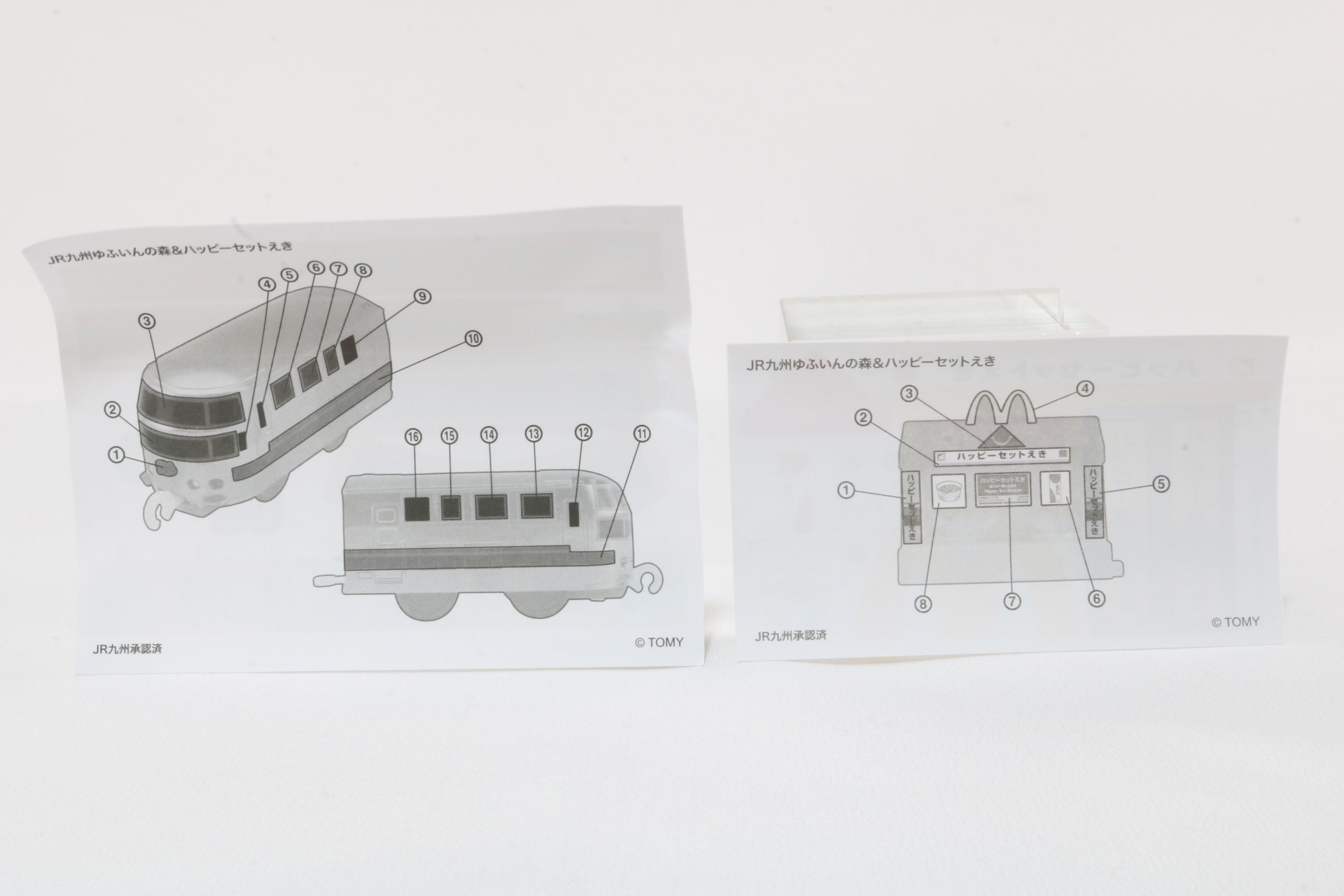 裏面にシールを貼る箇所が記載されている