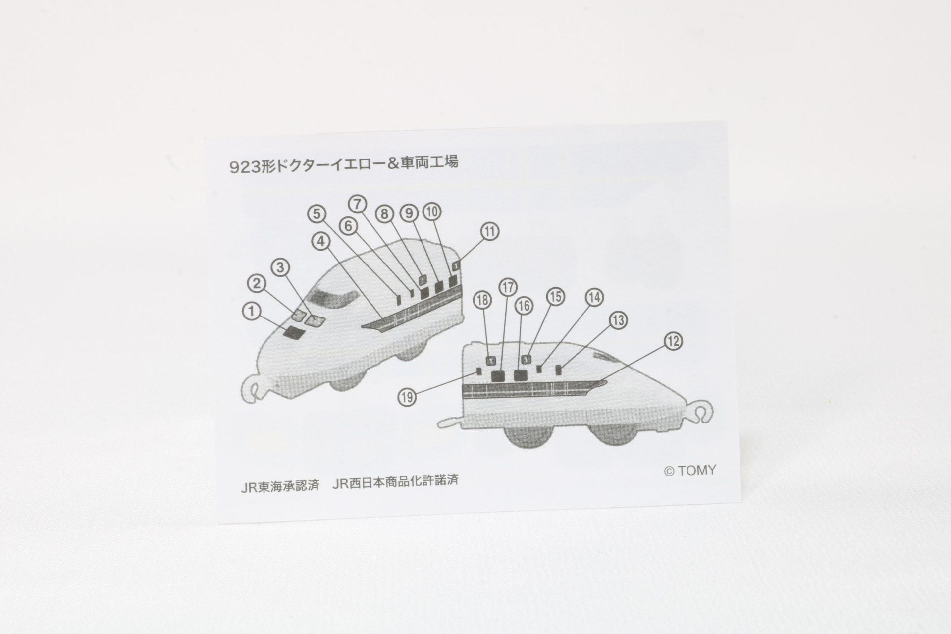裏面にシールの貼る箇所が記載されている