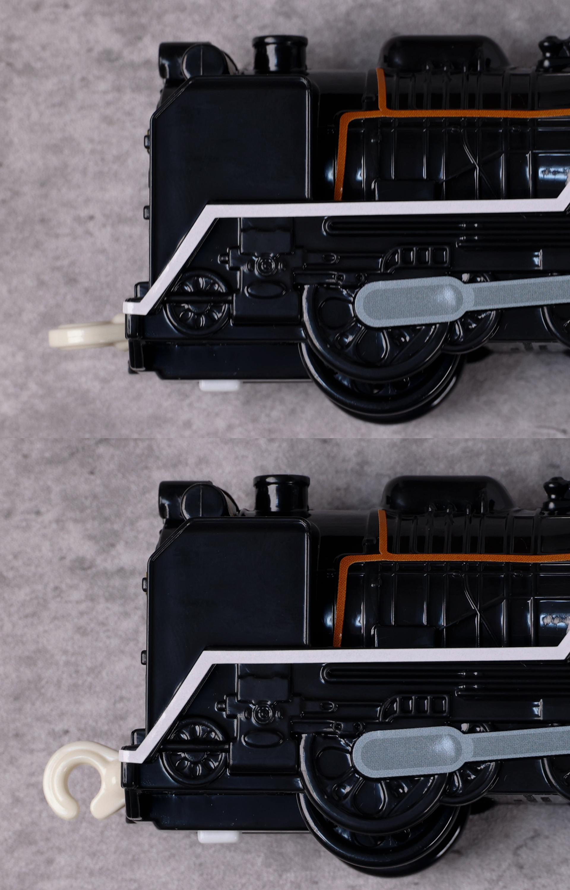 連結部分を回転させてから、ほかの車両と繋げていこう