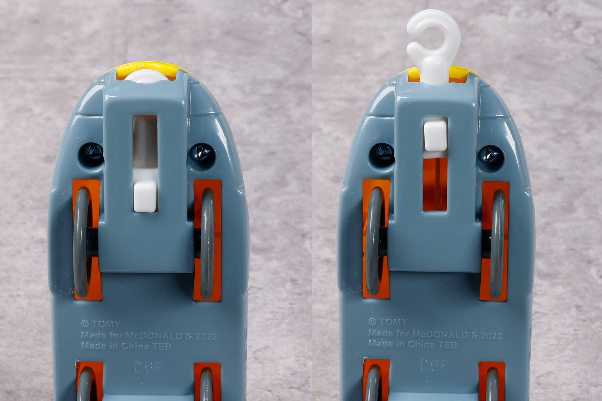 ギミックとして、連結が収納可能になっている