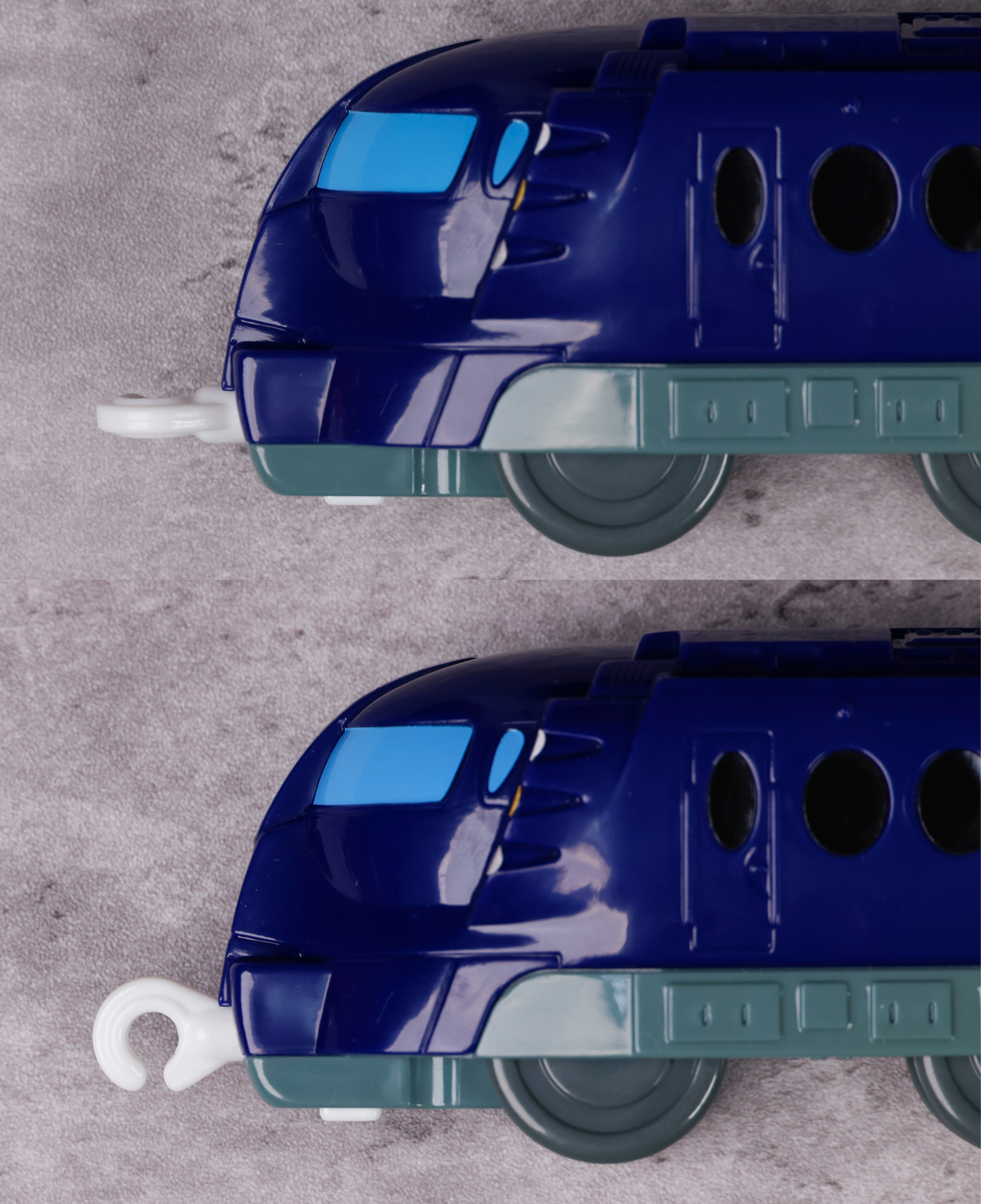 ほかの車両と連結するときは、パーツを回転させよう