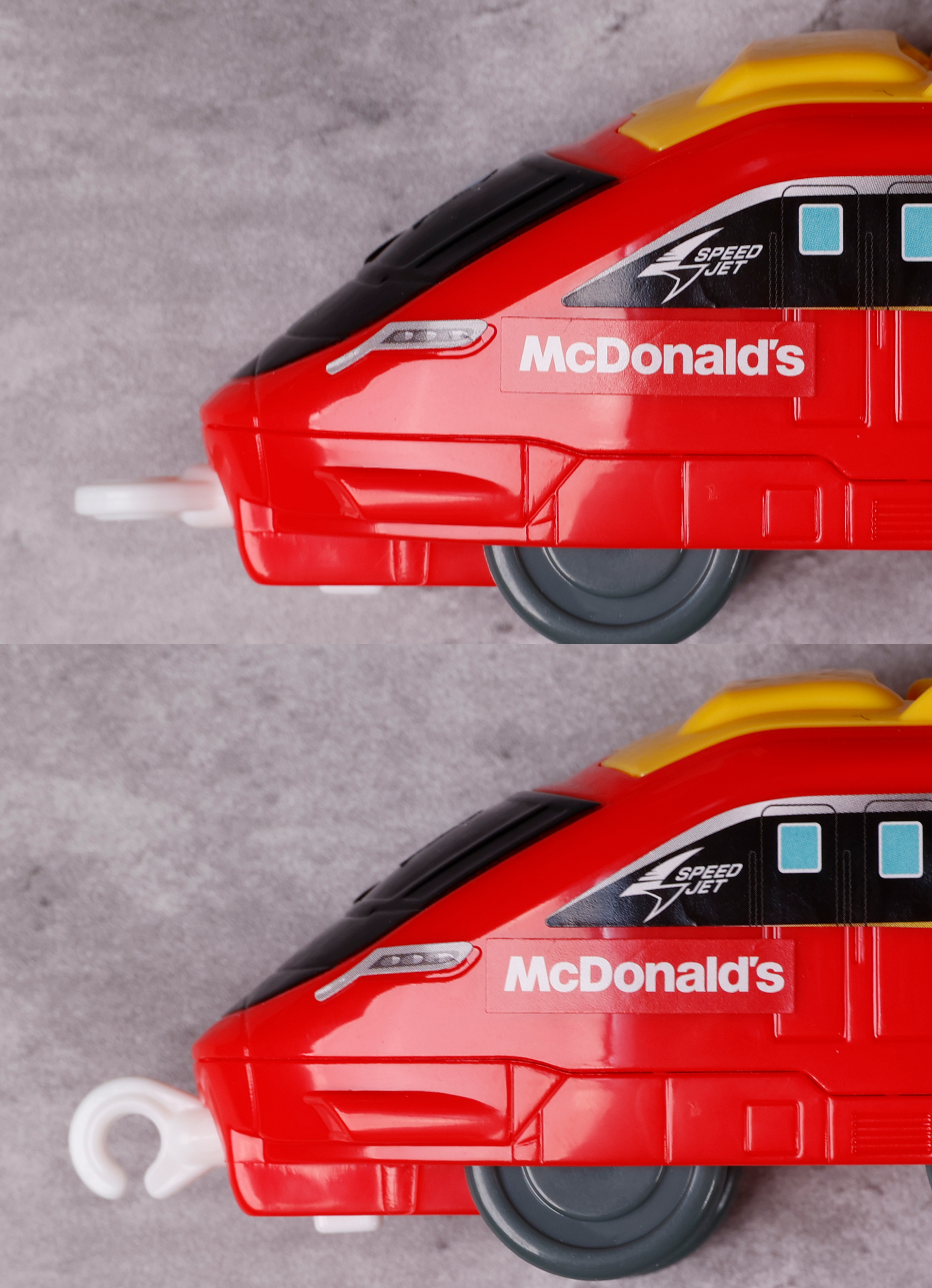 連結部分を回転させてから、ほかの車両と繋げていこう