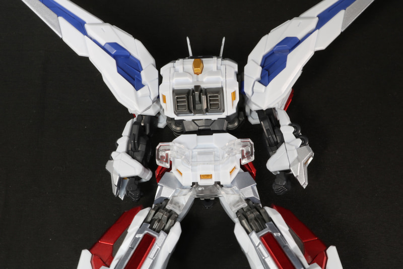 胸部のライオンヘッドのたてがみと腰部の追加装甲