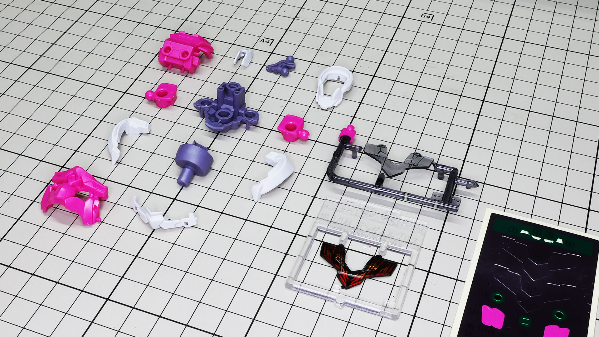 設定どおりのカラー分けでも少ないパーツ数で実現