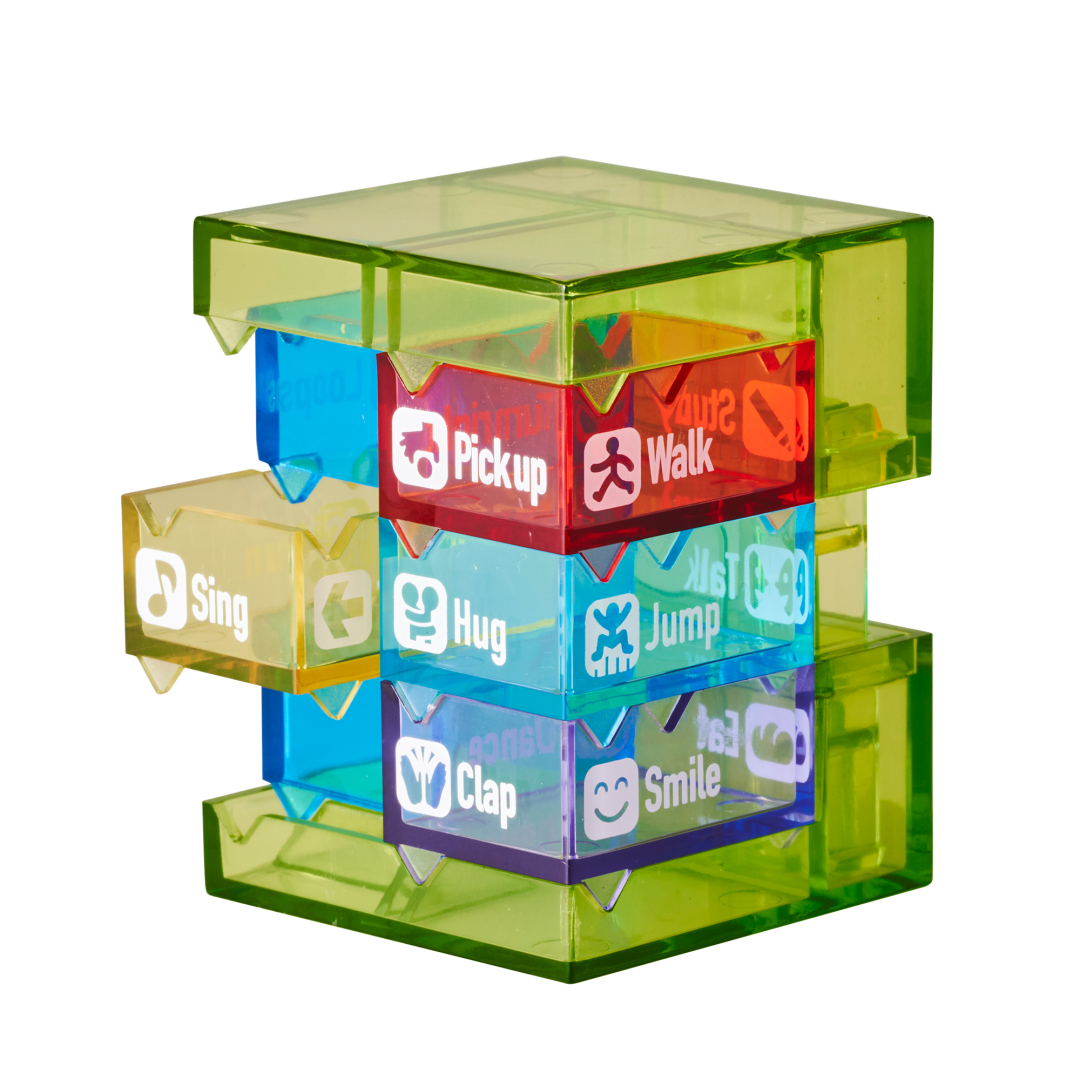 タツナミシュウイチ氏（プロクラフター）「さわれるビジュアル プログラミング」<br>ビジュアルプログラミングをさわって遊べる形にしました。どんなコードが組めるかな？