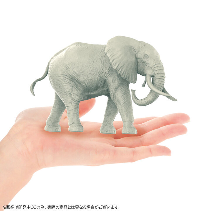アフリカゾウのサイズ 全高：約85mm（画像はCGイメージです）