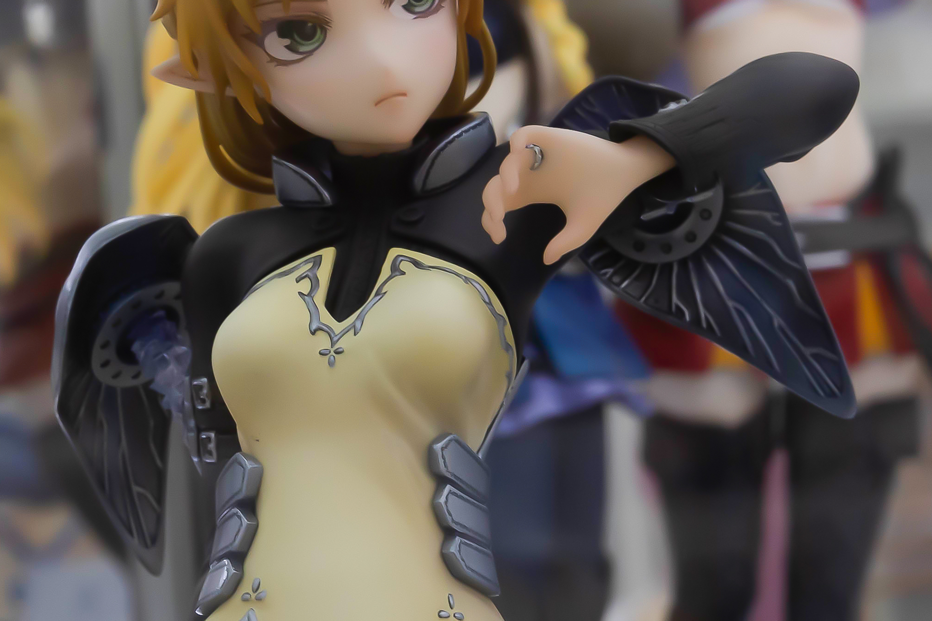 柔らかそうな衣装に、わずかなアーマーを身にまとったエルフ。