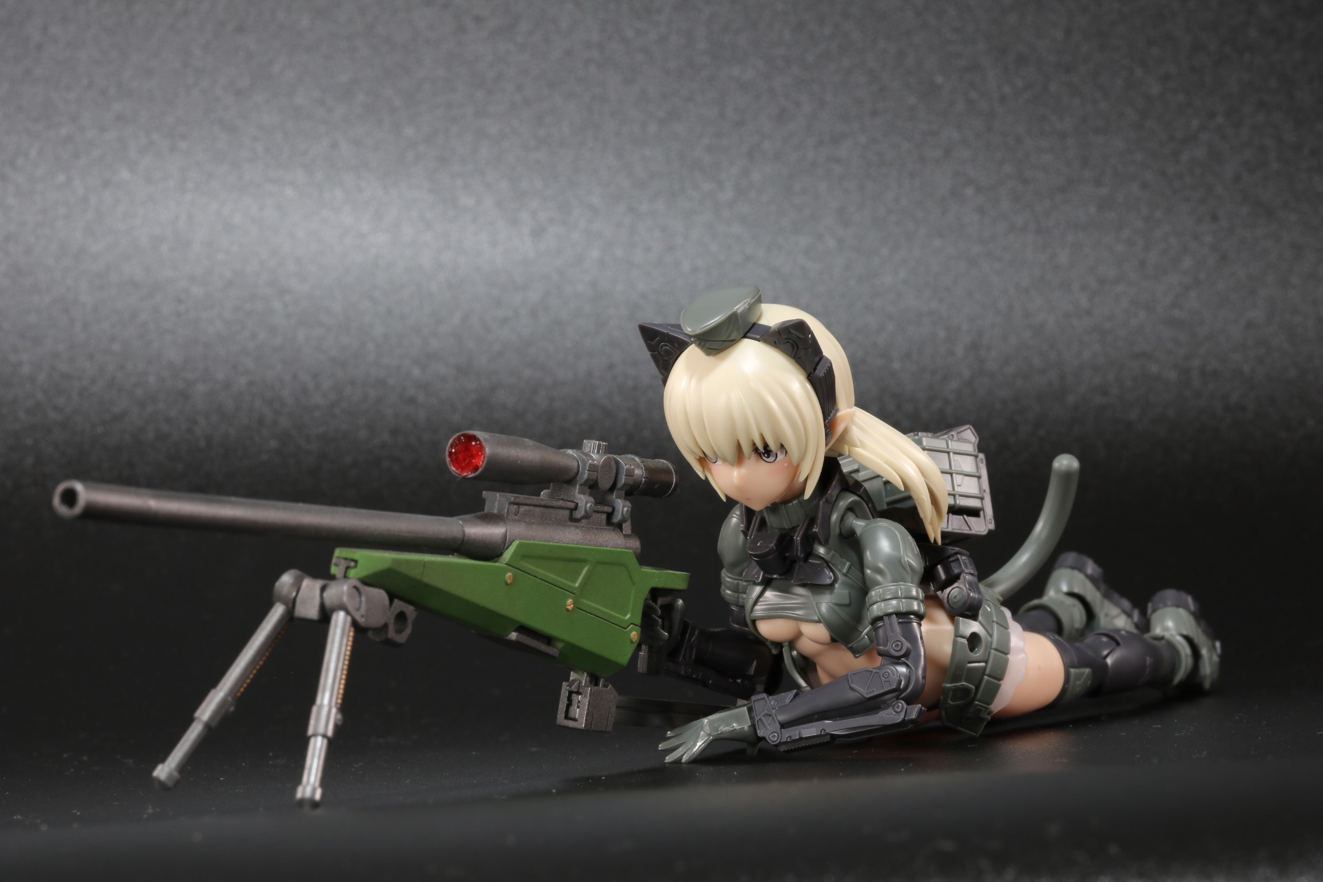 狙撃姿勢も取ることができる