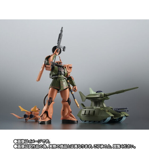 ボーナスセール！ガンダム　ロボット魂　マゼラ・アタック　ザクⅡ　２点セット ROBOT魂 ガルマ専用ザクII＆マゼラ・アタック 地球降下作戦