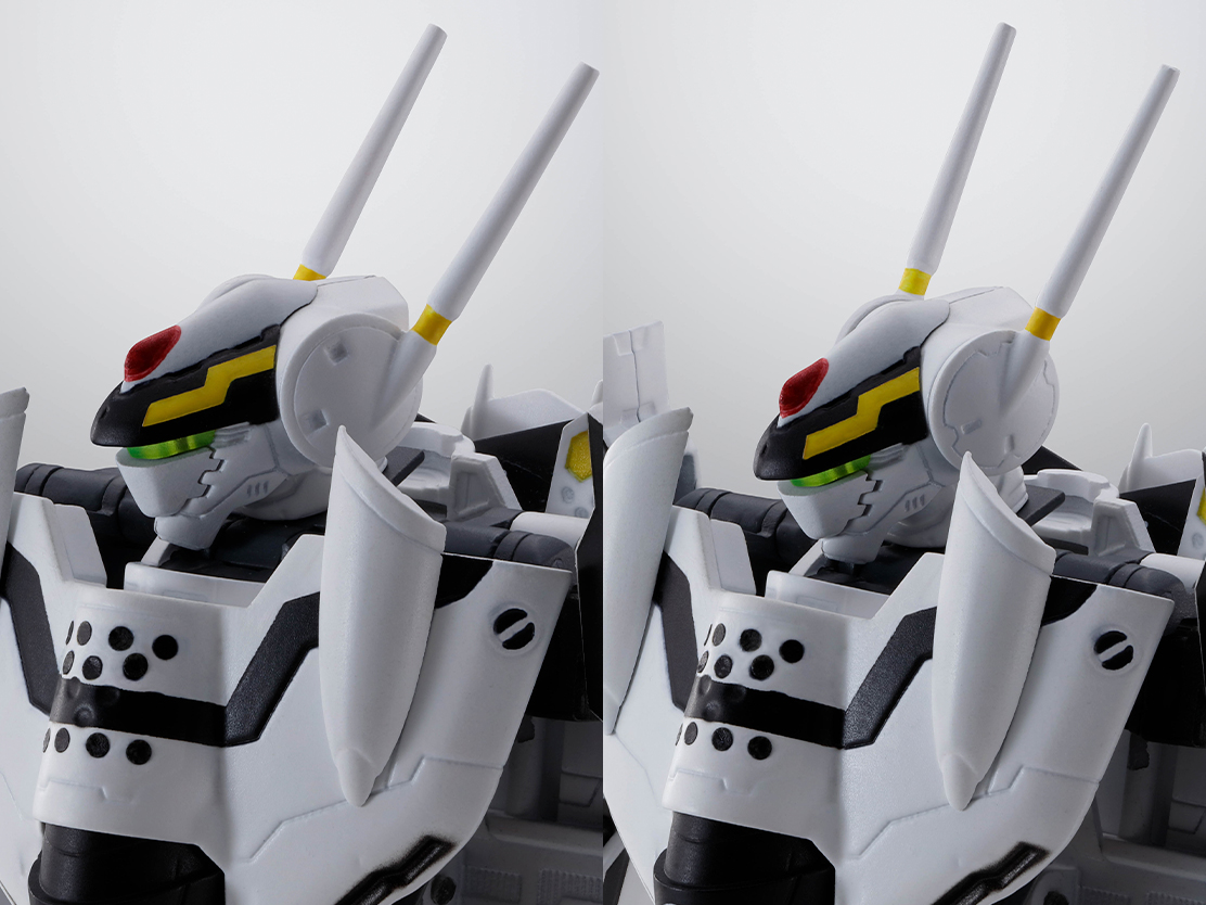 バトロイド用頭部機銃は、CG・設定画版の2種が付属し選択できる