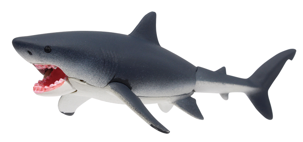 尾びれが可動。口を開くとキバを剥く。サイズは約110mm