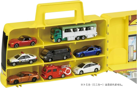 トミカ 大量セット キャリーケース付き（63台） トミカを最大9台収納可能な「トミカで観光! はとバスおかたづけカバン