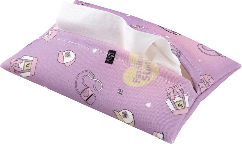 作例(上:シュシュ、下:ティッシュケース)