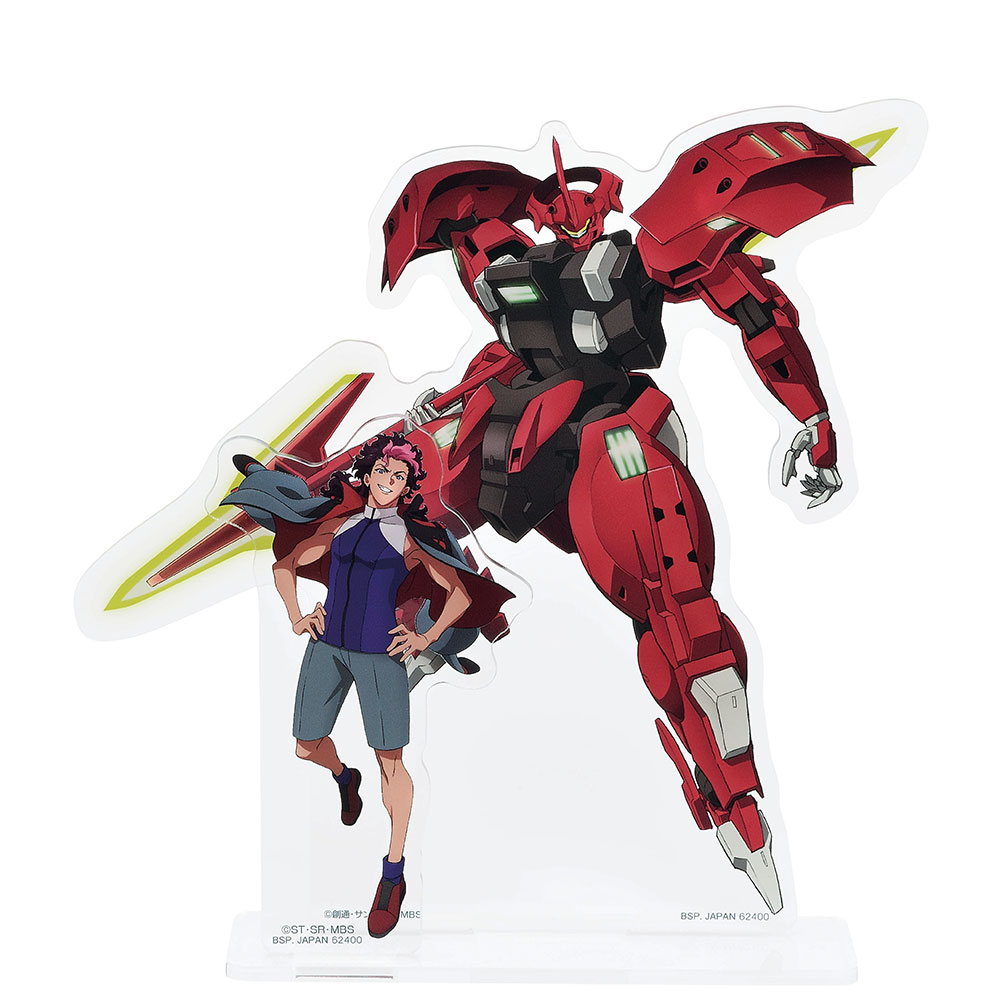 C賞：グエル・ジェターク ビジュアルスタンド　約10～15cm