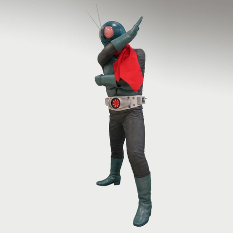 1/2スケールの圧倒的存在感を放つソフビキット「仮面ライダー1号