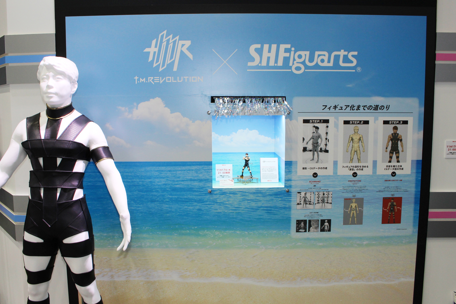 「TAMASHII NATION 2022」の「S.H.Figuarts T.M.Revolution」展示コーナー