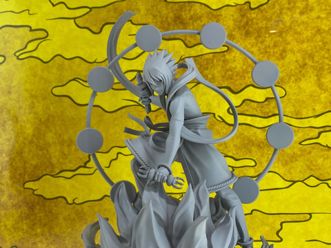 NARUTOナルト風神雷神 NARUTO」風神雷神をモチーフにしたナルトとサスケのフィギュア