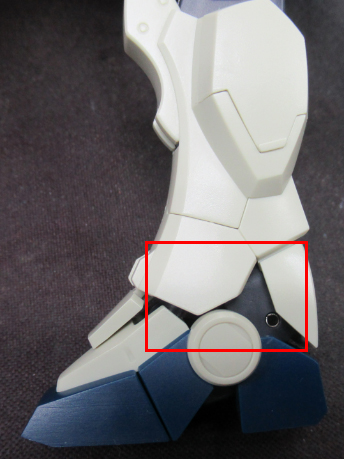 不備のある個体の右足内側