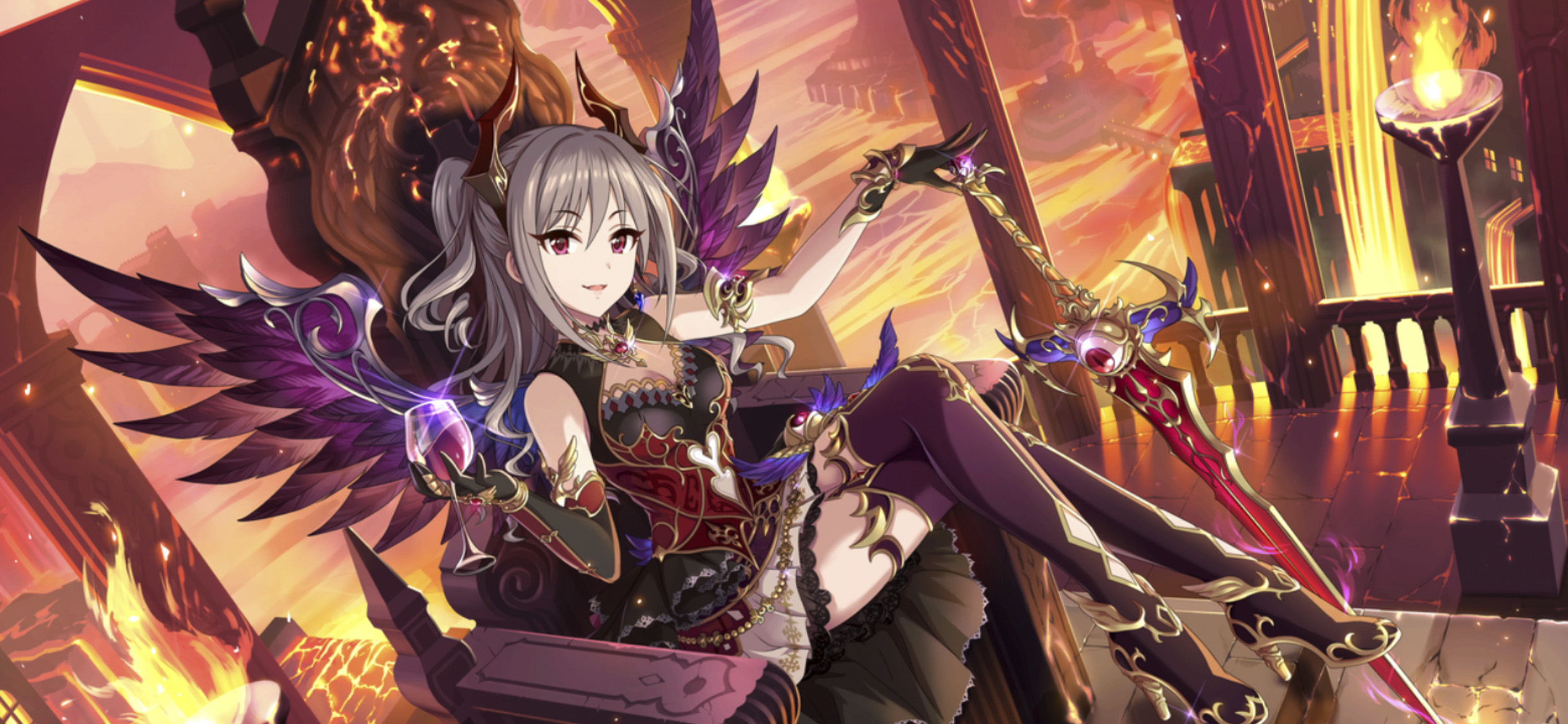 デレステより「［幻想と神話の紡ぎ手］神崎蘭子」特訓後　※「アイドルマスター シンデレラガール スターライトステージ」より