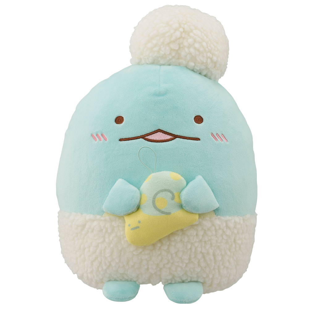 泡をまとった「とかげ」のぬいぐるみ