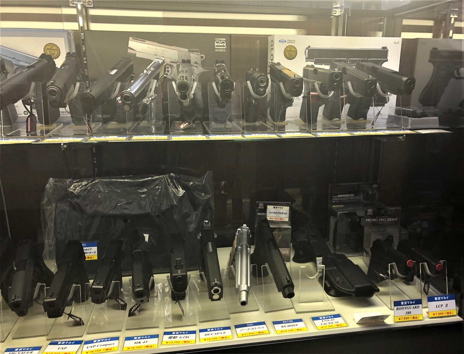 実際に購入できるハンドガンのラインナップ
