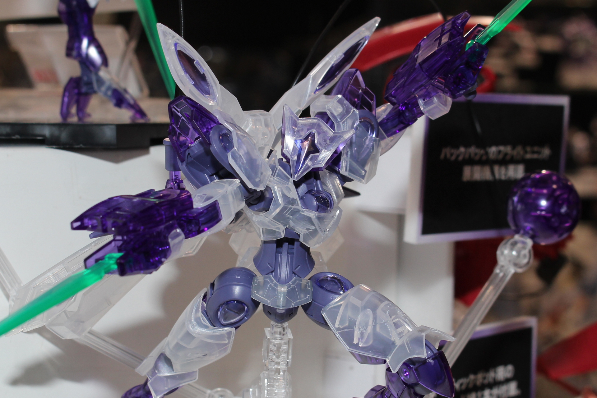パーツの一部も展示されていた。多色成形で色分けもかなり細かい