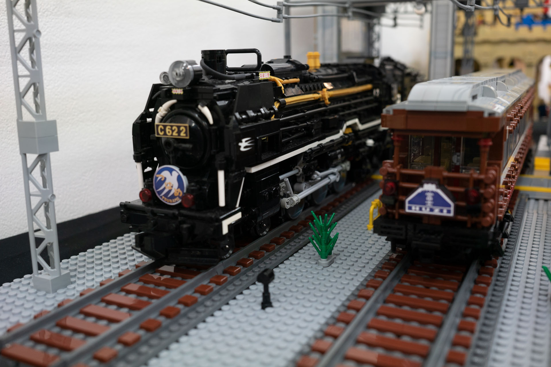 往年のトレインも、レゴブロックなら再現可能「C622（松原）」など、側面のディテールを見せられないのが悔しいくらいだ。やはり展示会は現場に行くのが一番いいと再実感させられるモデル