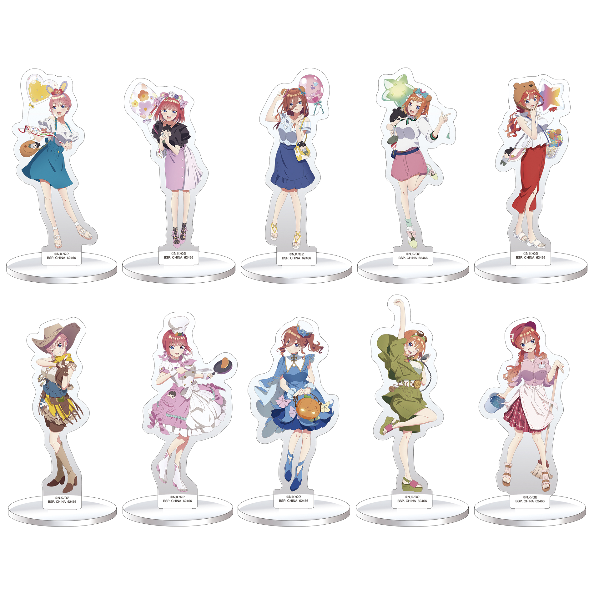K賞「アクリルスタンド」は、全10種類の中から選ぶことができる。サイズは約11cm