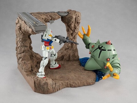 機動戦士ガンダム」の名シーンを再現可能なジオラマが1/144スケールで