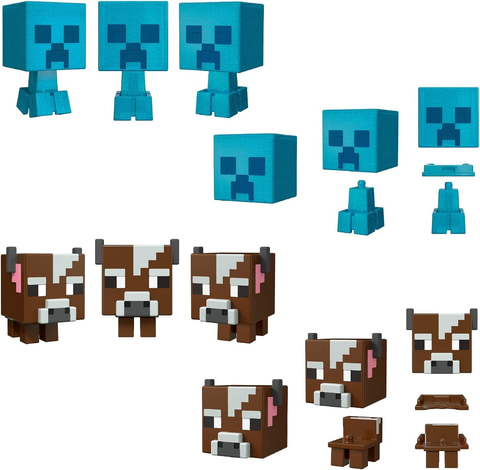 マインクラフト　モブヘッドミニフィギュア　全5種類セット　新品 マインクラフト モブヘッド ミニフィギュア アソートE」36体入り
