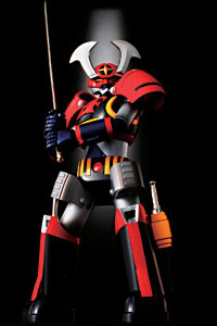 初めての戦隊ロボは1979年放映の「バトルフィーバーJ」に登場するバトルフィーバーロボ。画像は2006年に発売された「超合金魂GX-30 バトルフィーバーロボ」。バトルフィーバーロボは変形合体はなかった。ここから様々なアイディアが盛り込まれ戦隊ロボは進化していく