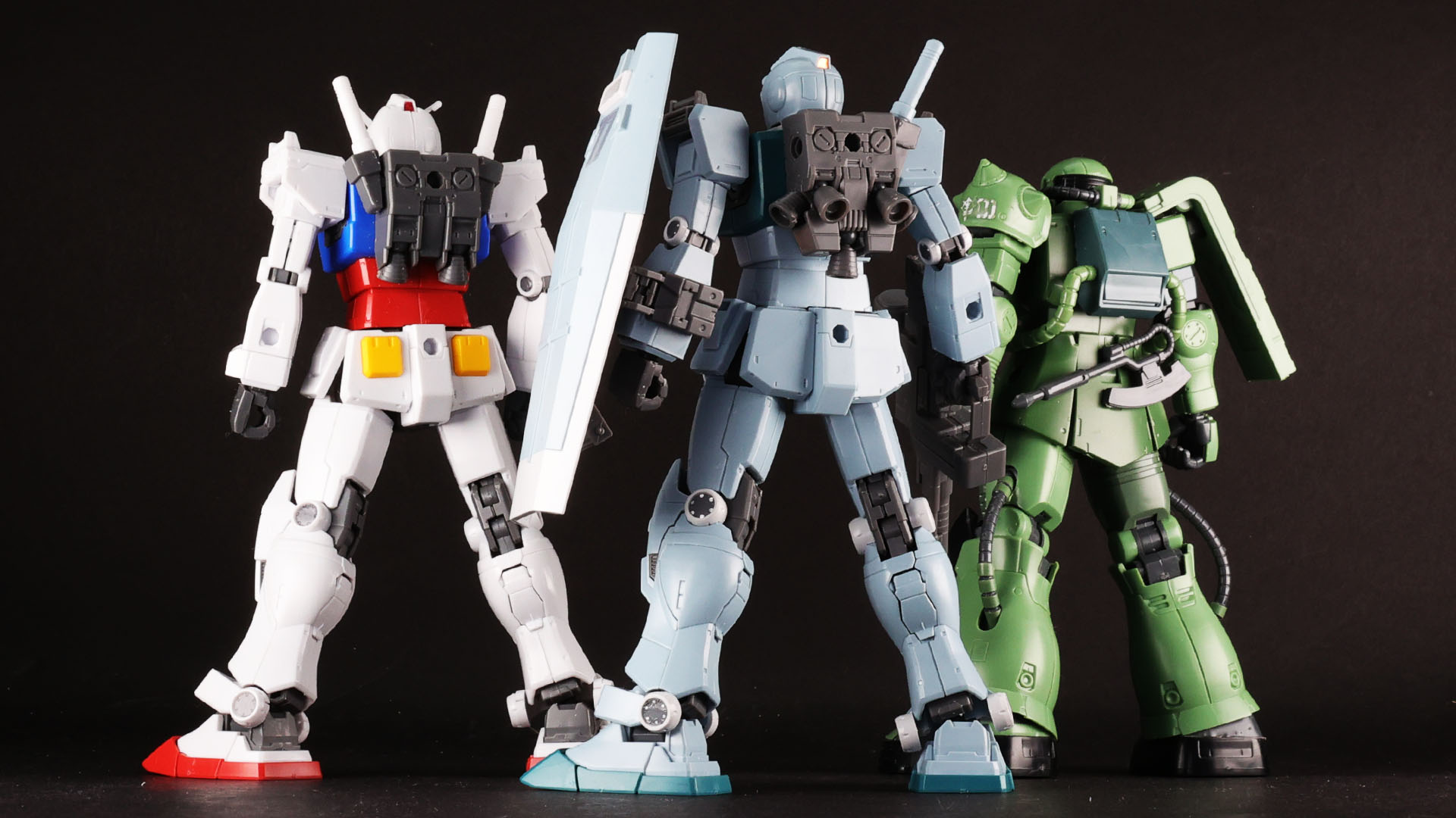 ※アムロのガンダムは「ガンダムオリジン展」の限定ガンプラです