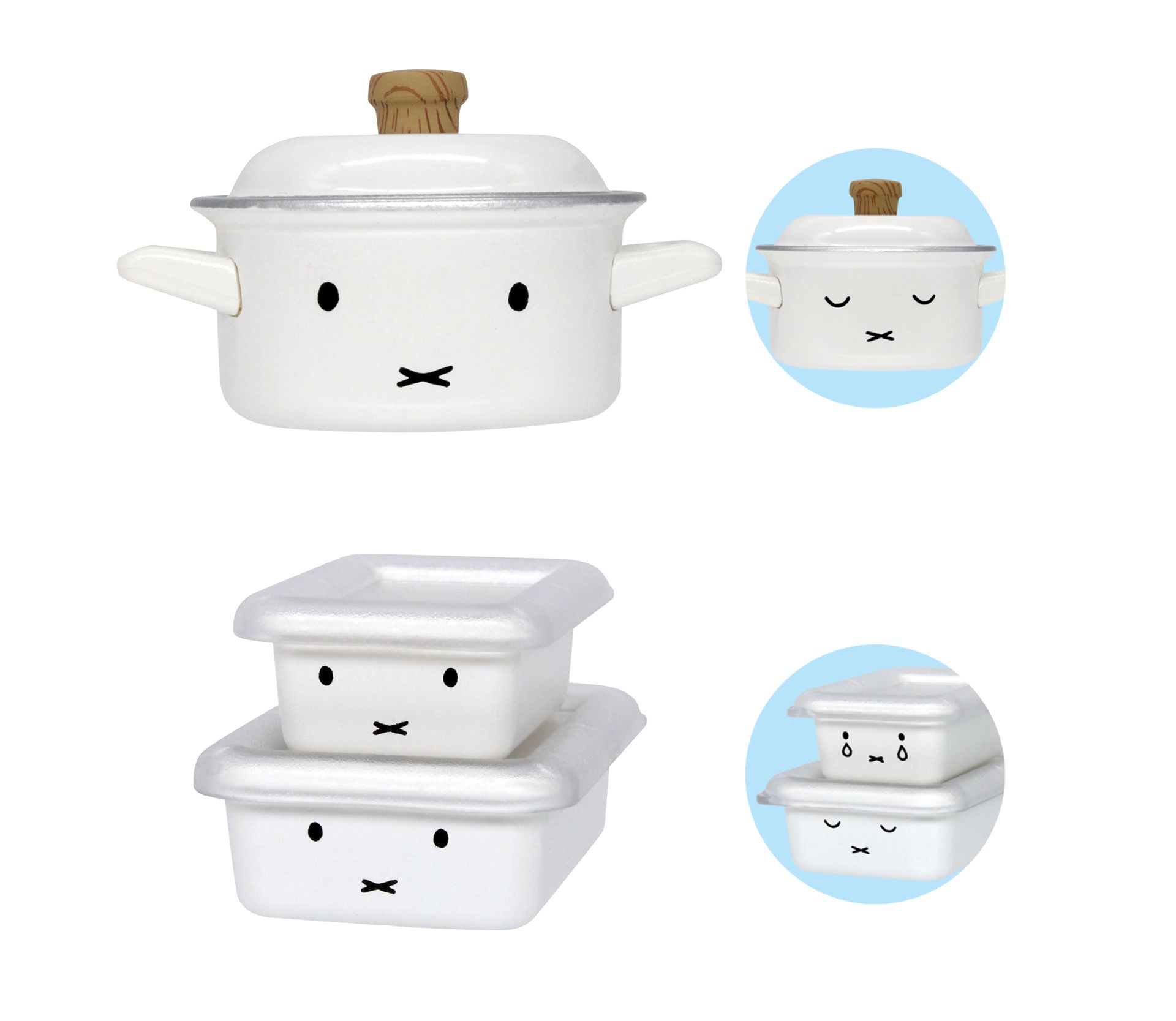 上からキャセロール、浅型角容器セット