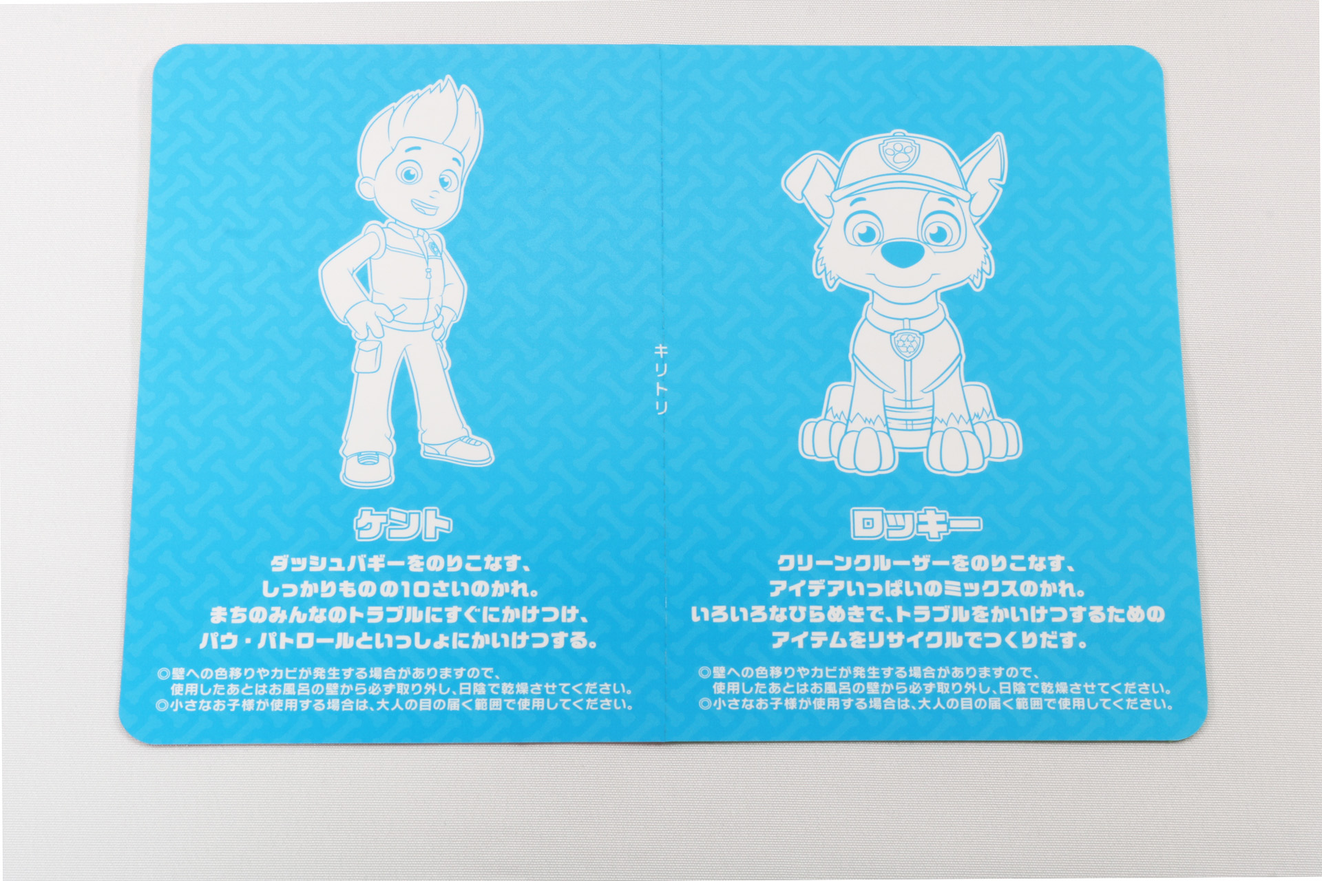 裏面にはそれぞれの紹介が記載されている