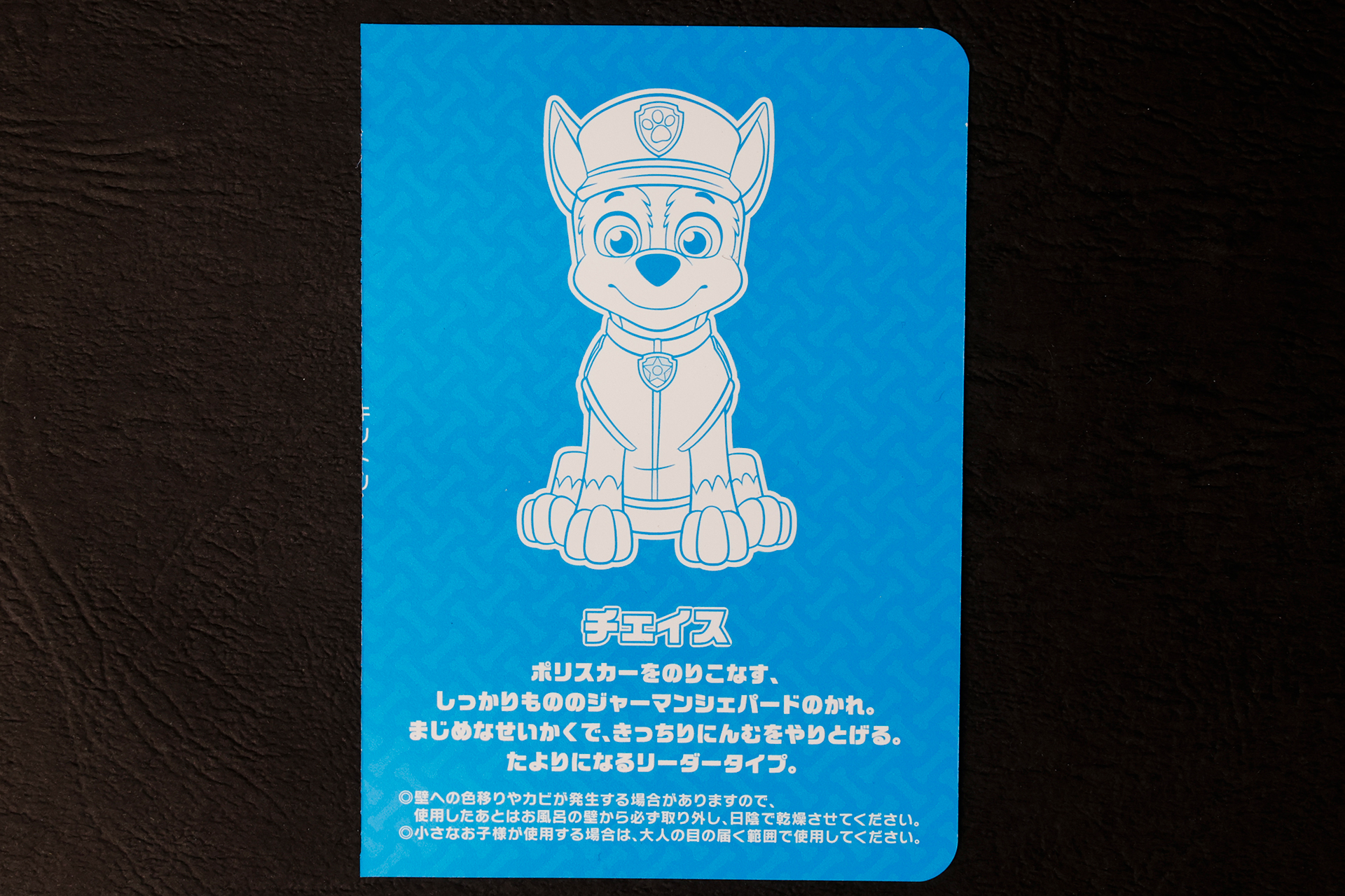 表面は3D的なイラストだが、裏面は2Dの線画でキャラクターが描かれている