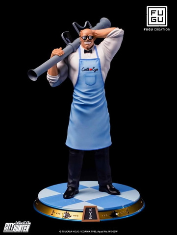 シティーハンター」より海坊主が「喫茶キャッツアイ」制服姿で