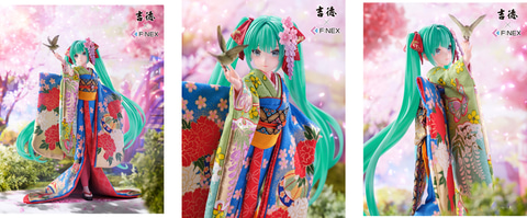 吉、ちゃん、プロフィールへ フィギュア　４点 フィギュア「吉徳×F:NEX 初音ミク -日本人形- 1/4スケール