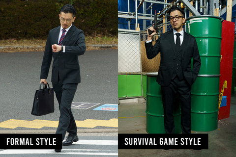 WWS×ASOBIBA サバゲースーツ スリーピース Mサイズ 洗濯可能 スーツサバゲー”が手軽に! ASOBIBAとWWS共同開発の「サバゲー